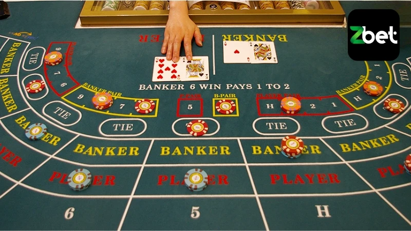 Game đánh Baccarat trực tuyến có 3 cửa cược chính gồm Player, Banker và Tie